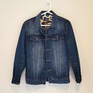 Carbon Garage Style Vintage Trucker Jean Jacket Sz Small Classic Fit